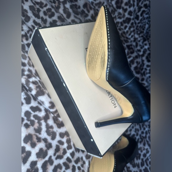 BCBGeneration Black Heels with Silver Studs - Picture 8 of 9